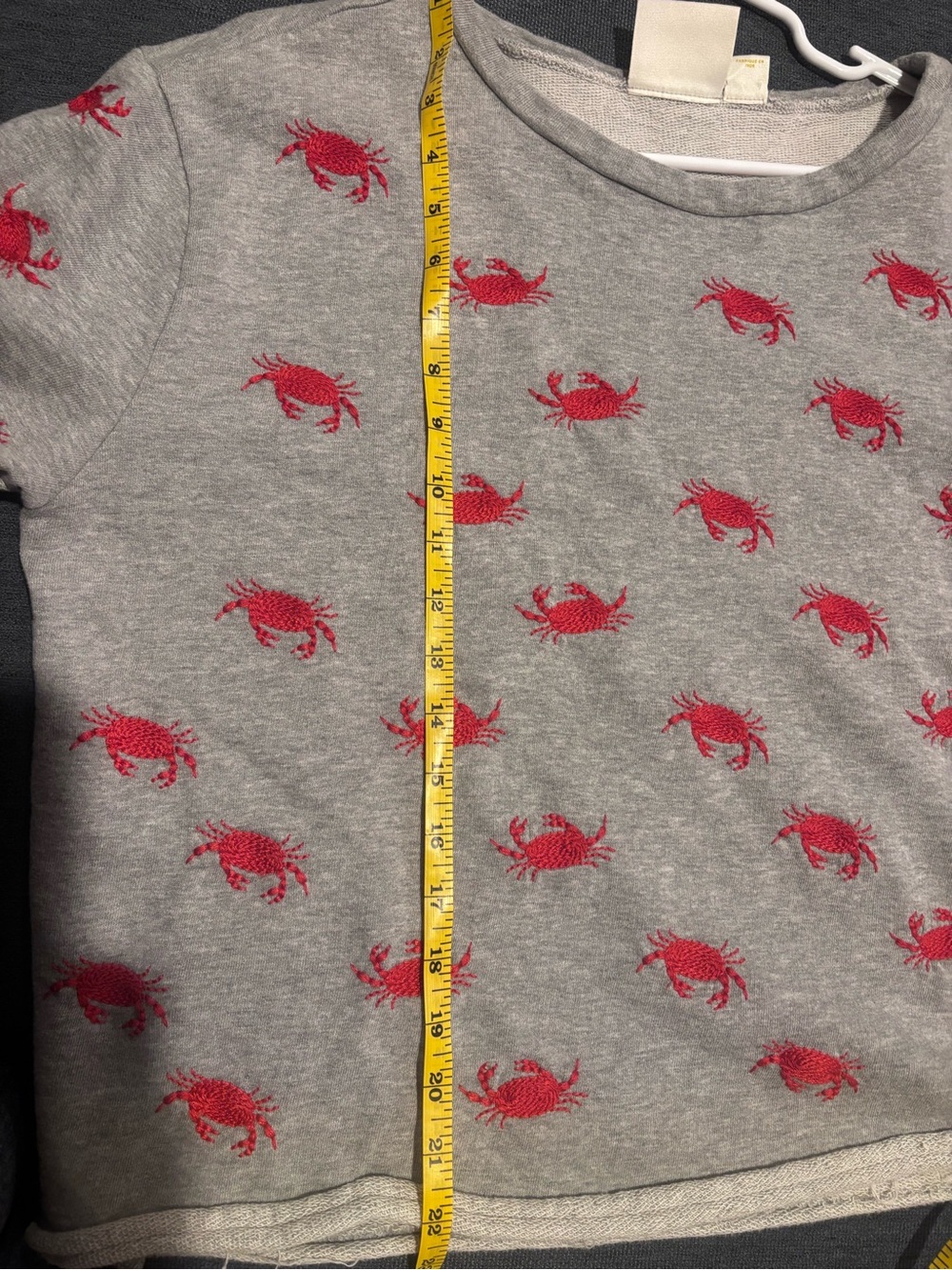 Maeve by Anthropologie Gray Sweatshirt with Red Crab Print - L - Picture 6 of 7